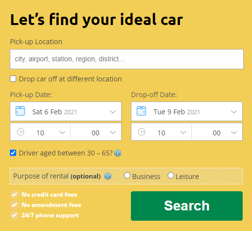 Car Rental Search