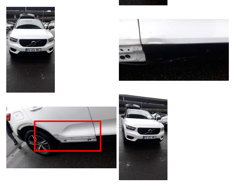 Images of Viktor Damage to Sixt Rental car