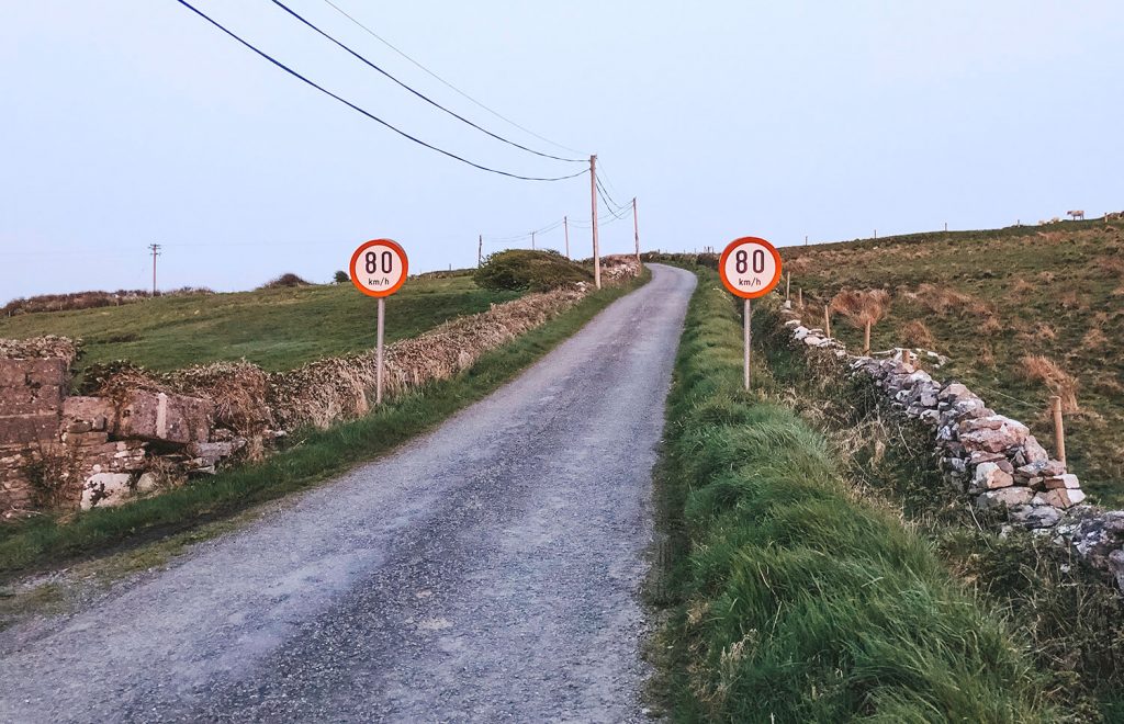 Rural road in Ireland